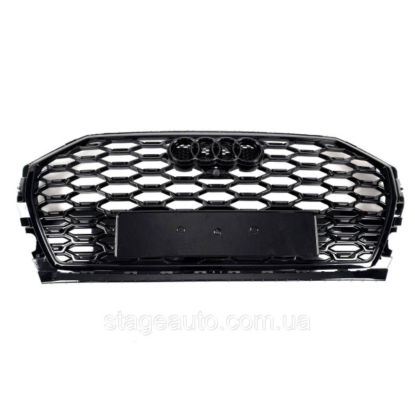 Решетка радиатора на Audi Q5 80A 2020-2023 года ( стиль RSQ5 Full Black )