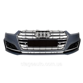 Передний бампер в стиле S-Line на Audi A5 F5 2016-2020 год ( V1 )