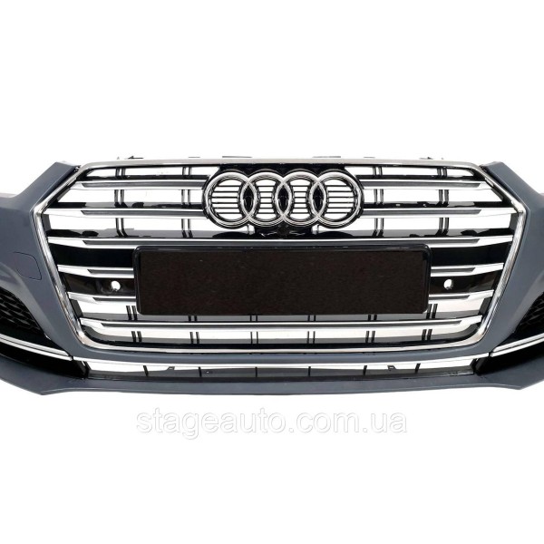 Передний бампер в стиле S-Line на Audi A5 F5 2016-2020 год ( V1 )