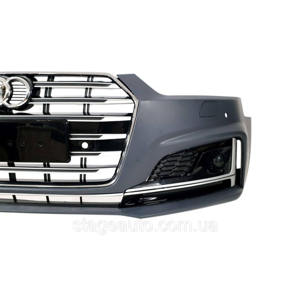 Передний бампер в стиле S-Line на Audi A5 F5 2016-2020 год ( V1 )