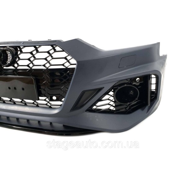 Передний бампер на Audi A5 B9 2021-2023 года ( в стиле Audi RS5 V2 )