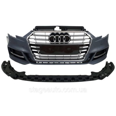 Передній бампер на Audi A3 8V 2016-2020 року (у стилі Audi S3 CB)