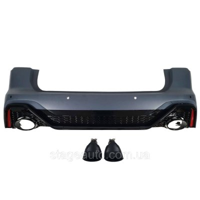 Задній бампер на Audi A6 C8 2018-2022 року ( стиль RS6 Avant)