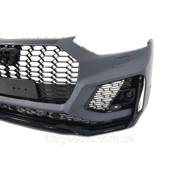 Передний бампер на Audi Q5 80A 2020-2023 года ( стиль RSQ5 )