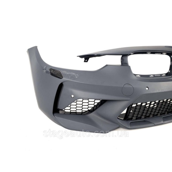 Передний бампер на BMW 3 Series F30 2012-2018 год ( в стиле BMW M2 F87 )