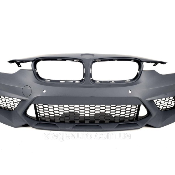 Передний бампер на BMW 3 Series F30 2012-2018 год ( в стиле BMW M2 F87 )