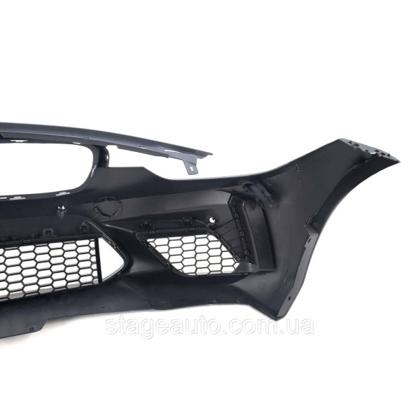 Передний бампер на BMW 3 Series F30 2012-2018 год ( в стиле BMW M2 F87 )