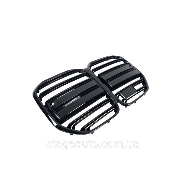 Ноздри на BMW 4 Series G22 2020-2023 года Черный Глянец ( Под радар )