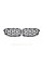 Nostrils for BMW 5 Series F10 2010-2017 Diamond Silver ( chrome frame )