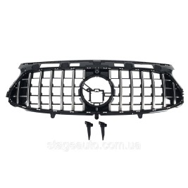 Решетка радиатора на Mercedes GLA-Class H247 2020-2022 года Chrome Black ( GT Panamericana )