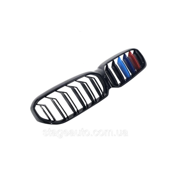Ноздри на BMW 5 Series G30 2020-2022 года Черные Глянцевые M-Color ( Двойные M-Look )