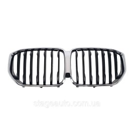 Ноздри на BMW X5 G05 2018-2022 год Черные Глянцевые Хром Рамка
