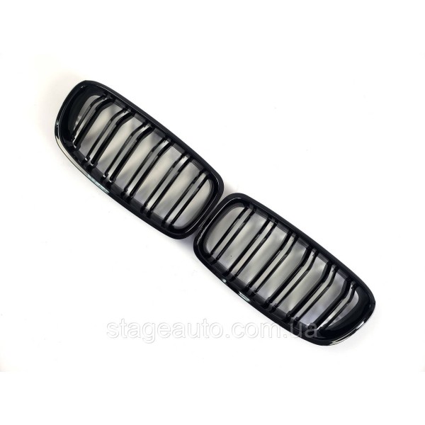 Ноздри на BMW 3 Series F30 / F31 / F35 2012-2018 год Черные Глянцевые ( Двойные M-Look Китай )