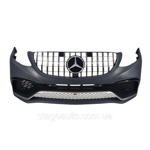 Передний бампер на Mercedes GLE-Class Coupe C292 2015-2019 год ( стиль GLE63 AMG GT )