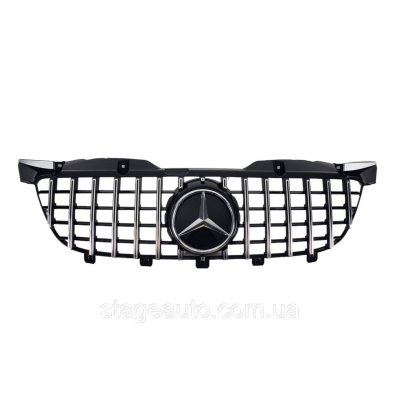 Решітка радіатора на Mercedes Sprinter W906 2009-2013 рік GT Panamericana (Чорна з хромомом)