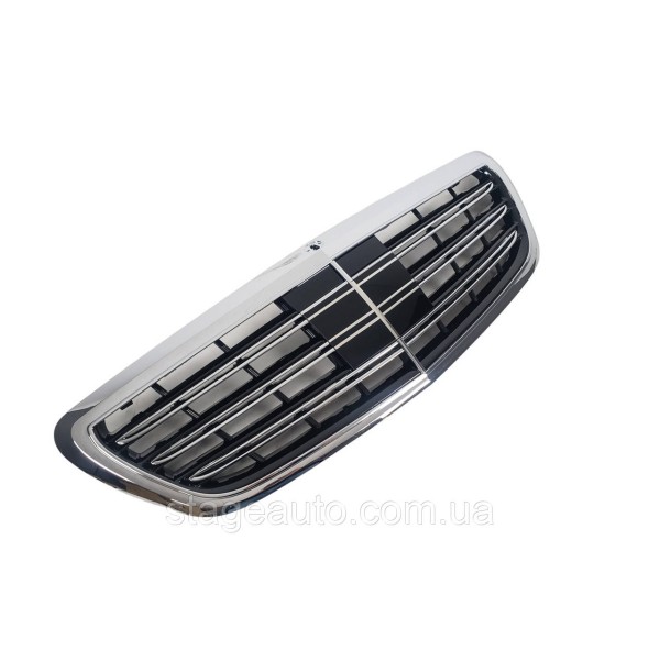 Решетка радиатора на Mercedes S-Class W222 2013-2020 года Chrome Black ( S63 AMG ) без Night Vision
