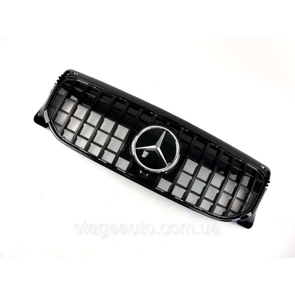 Решетка радиатора на Mercedes GLB-Class X247 2019-2022 года Full Black ( GT Panamericana )