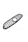 Radiator grille for Mercedes GLC-Class X254 2022-2024 Chrome Black (GT Panamericana)