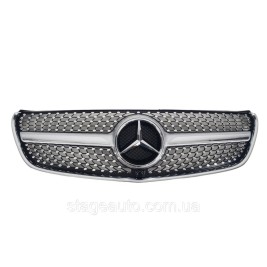Решетка радиатора на Mercedes V-Class W447 2014-2019 года Silver ( Diamond ) без камеры