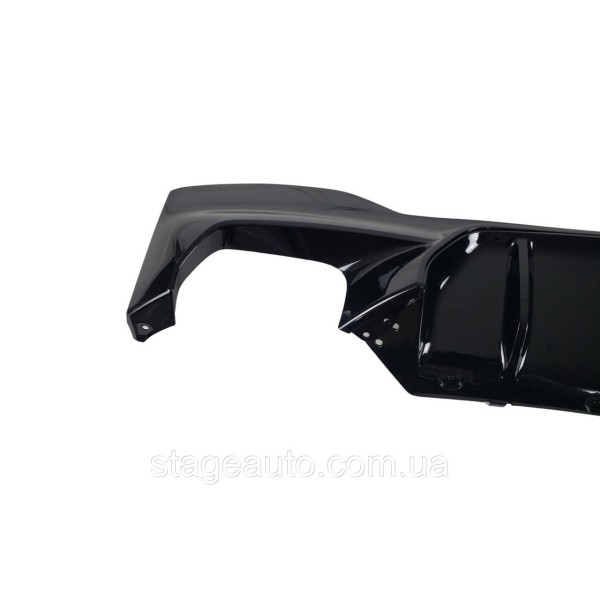 Диффузор заднего бампера на BMW 5 Series G30 2020-2022 год M5 F90 ( черный глянец )