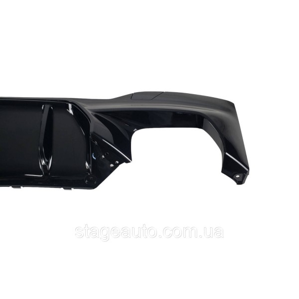 Диффузор заднего бампера на BMW 5 Series G30 2020-2022 год M5 F90 ( черный глянец )