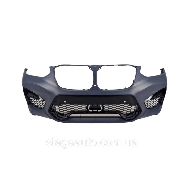 Передний бампер на BMW X3 G01 2018-2022 года ( стиль X3M F97 )