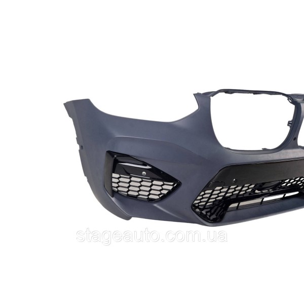 Передний бампер на BMW X3 G01 2018-2022 года ( стиль X3M F97 )