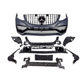 Передний бампер на Mercedes GLE-Class W166 2015-2018 год ( в стиле GLE63 AMG ) V2