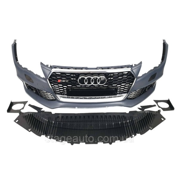 Передний бампер на Audi A7 4G8 2010-2014 год ( В стиле Audi RS7 V1 )