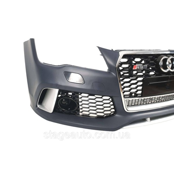Передний бампер на Audi A7 4G8 2010-2014 год ( В стиле Audi RS7 V1 )