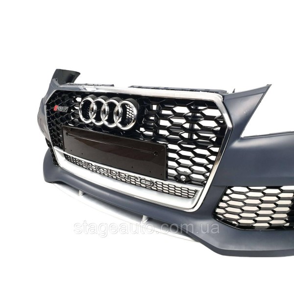 Передний бампер на Audi A7 4G8 2010-2014 год ( В стиле Audi RS7 V1 )