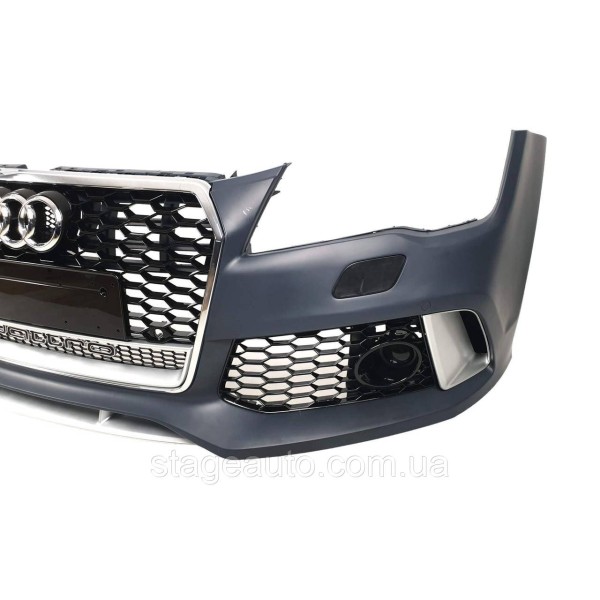 Передний бампер на Audi A7 4G8 2010-2014 год ( В стиле Audi RS7 V1 )