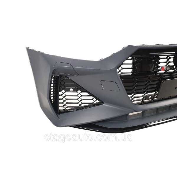 Передний бампер в стиле RS на Audi A7 C8 ( 4K ) 2017-2022 год ( Под дистронник RSU )
