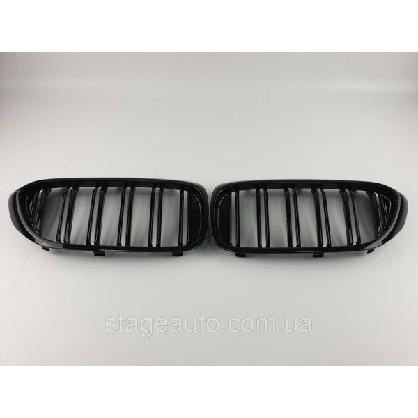 Ноздри на BMW 5 Series G30 / G31 / F90 2017-2020 год Черные Глянцевые ( Двойные M-Look ) Китай