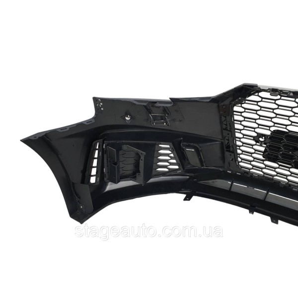 Передній бампер на Audi A4 B9 2015-2019 рік (у стилі RS4 без місць під радари) SB