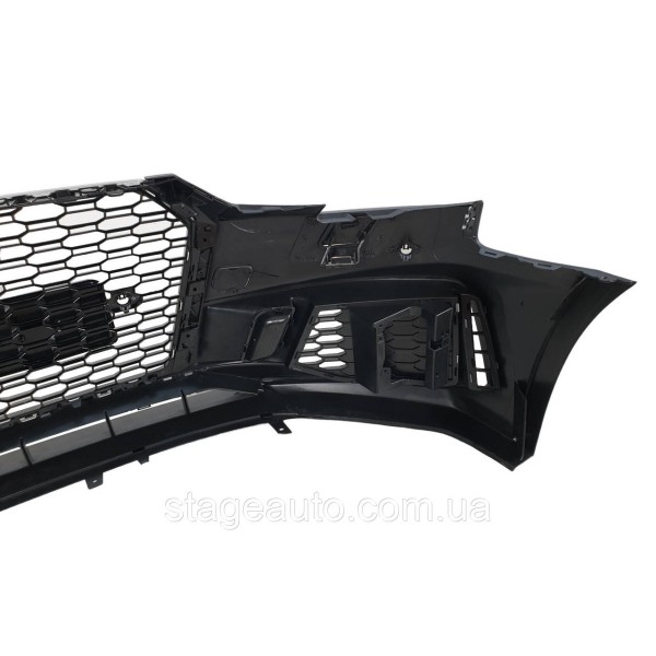 Передній бампер на Audi A4 B9 2015-2019 рік (у стилі RS4 без місць під радари) SB