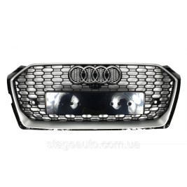 Решетка радиатора на Audi A5 B9 2016-2020 года ( стиль RS5 Silver Black )
