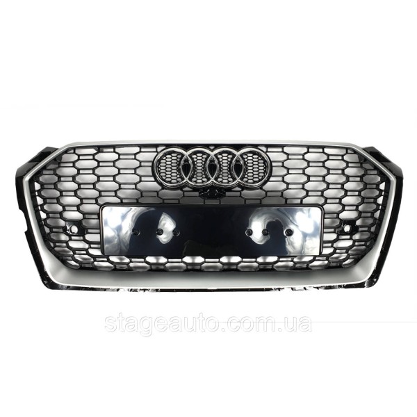 Решетка радиатора на Audi A5 B9 2016-2020 года ( стиль RS5 Silver Black )
