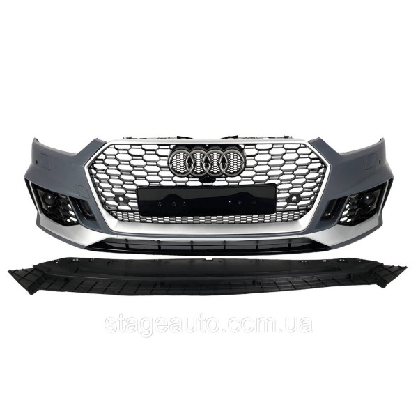 Передний бампер Audi A5 2016-2020 года ( в стиле RS под дистроник ) V4