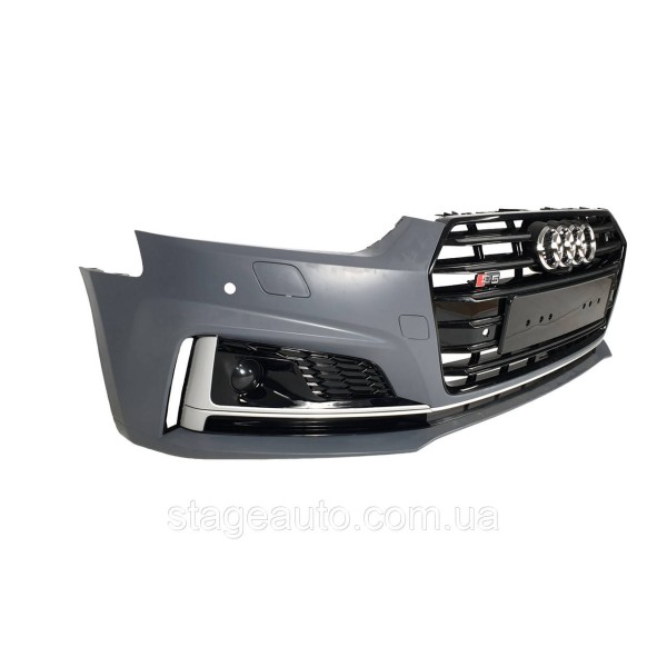 Передний бампер в стиле S-Line на Audi A5 F5 2016-2020 год ( V3 )