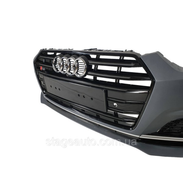 Передний бампер в стиле S-Line на Audi A5 F5 2016-2020 год ( V3 )