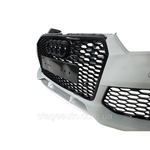 Передний бампер на Audi A7 4G8 2014-2017 года ( стиль RS7 )