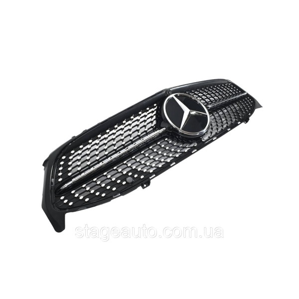 Решетка радиатора на Mercedes CLA-Class C118 2019-2022 года Diamond Black ( под камеру )