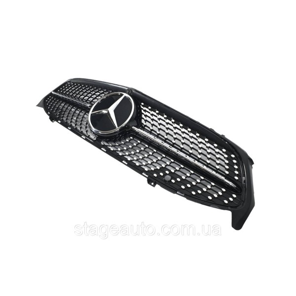 Решетка радиатора на Mercedes CLA-Class C118 2019-2022 года Diamond Black ( под камеру )