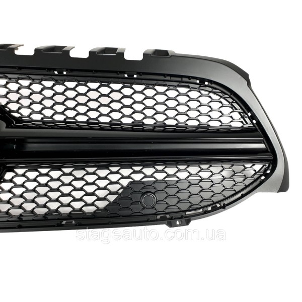 Решетка радиатора на Mercedes A-Class W177 2018-2022 год AMG Full Black ( без места под камеру )