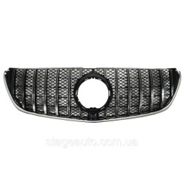 Решетка радиатора на Mercedes V-Class W447 2014-2019 года Chrome Black ( GT Panamericana ) под камеру V2
