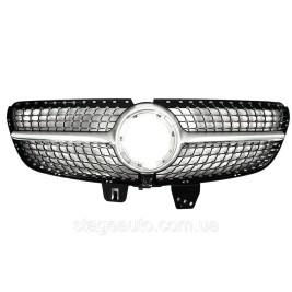 Решетка радиатора на Mercedes V-Class W447 2020-2023 года ( Diamond Silver ) Normal