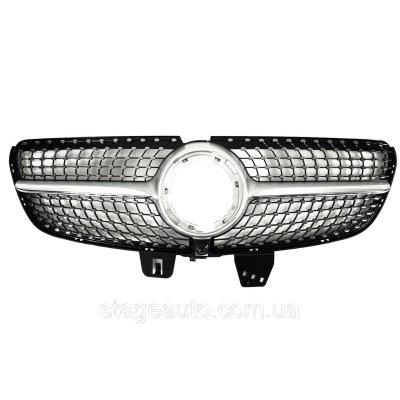 Решітка радіатора на Mercedes V-Class W447 2020-2023 року ( Diamond Silver) Normal