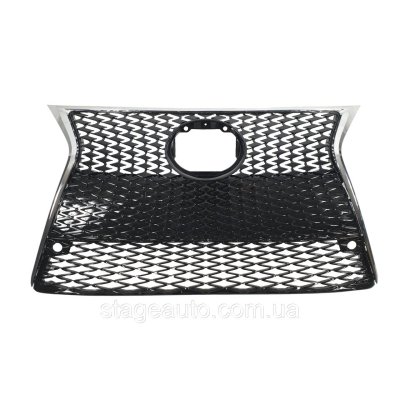 Решітка радіатора на Lexus IS 2013-2016 рік ( стиль F-Sport + хром рамка)