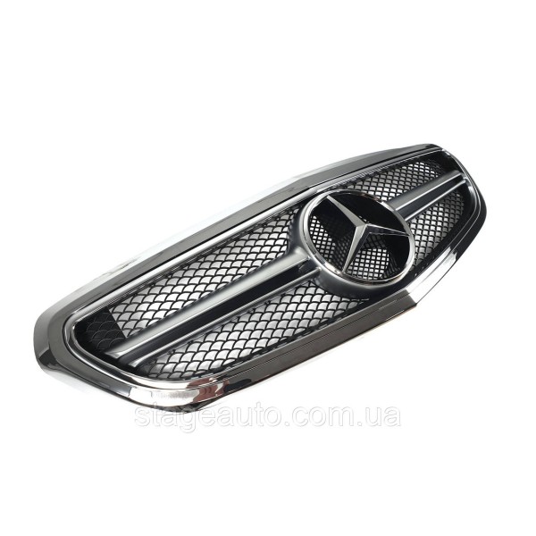 Решетка радиатора на Mercedes E-Class W212 2013-2016 год AMG стиль ( Хром ) Classic